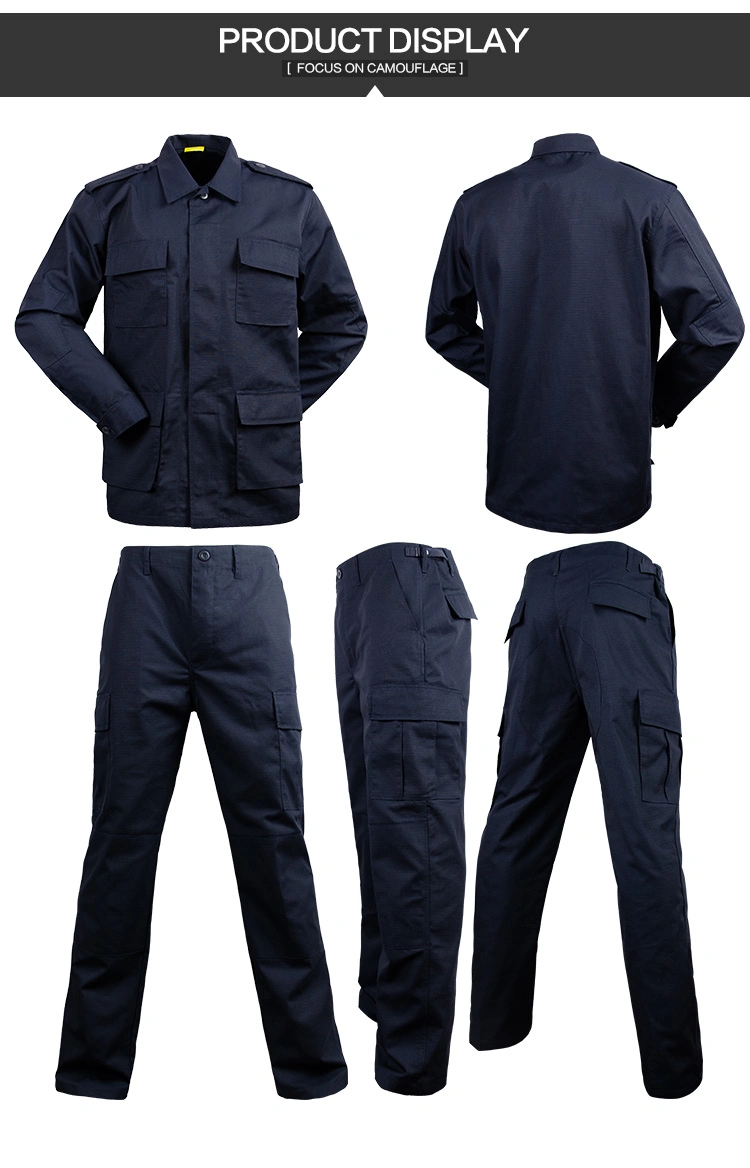 in-Stock Navy Blue Camouflage Bdu Us Military Style Battle Dress Uniform Bdu