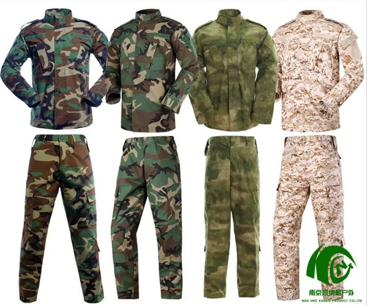 Kango Security Tactical Army Combat Bdu Acu Battle Dress Camouflage Army Police Military Uniform