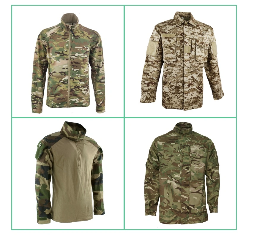 Durable Warm Cotton Polyester Tactical Combat Custom Gear Breathable Rip-Stop Camouflage Uniform