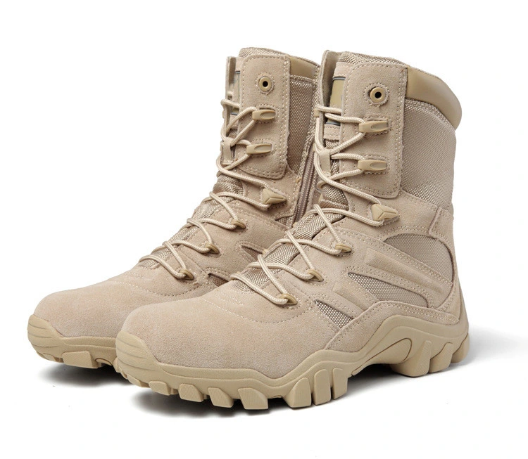 Men Suede Leather Tactical Boots Combat Sandy Desert Boot