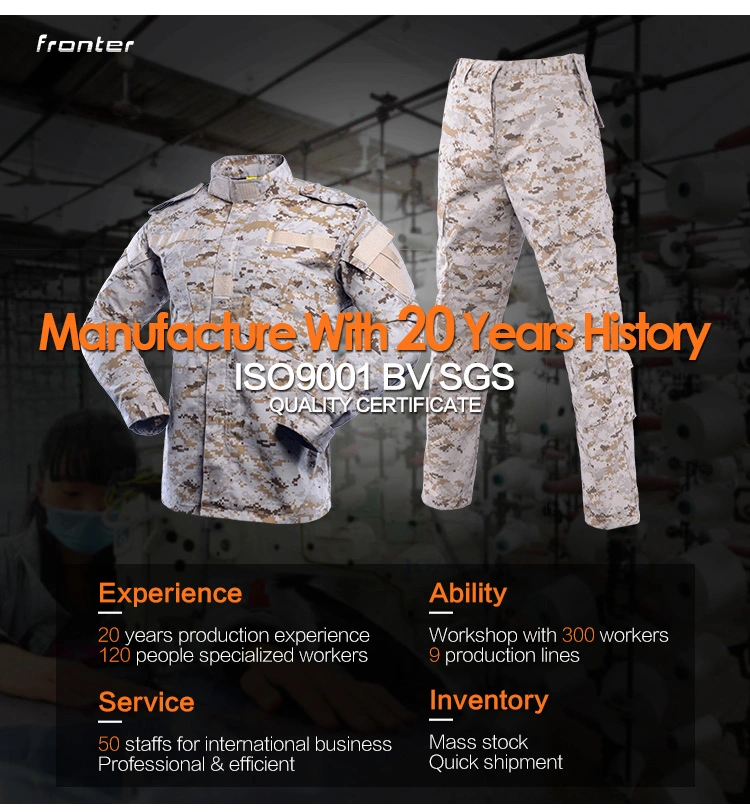 Us Military Style Camouflage Uniforms Bdu for Soldiers