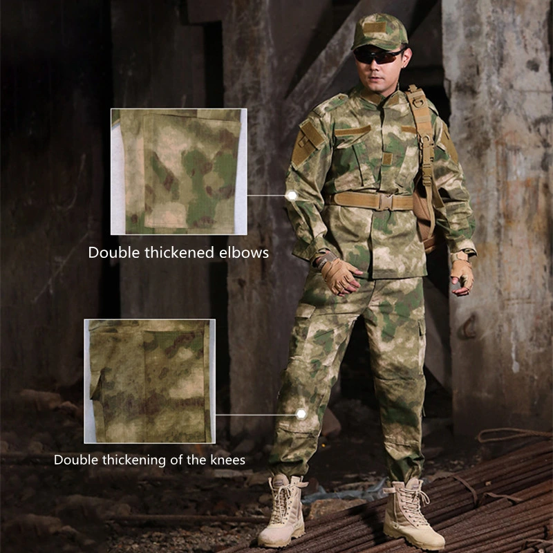 Men Tactical Uniforms Acu Universal Army Combat Suit Camouflage Navy Blue Ribstop Security Guard Uniform Military Style Uniform