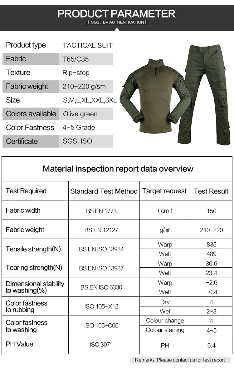 Military Style Clothing G2 Army Green Tactical Frog Suit Wholesale