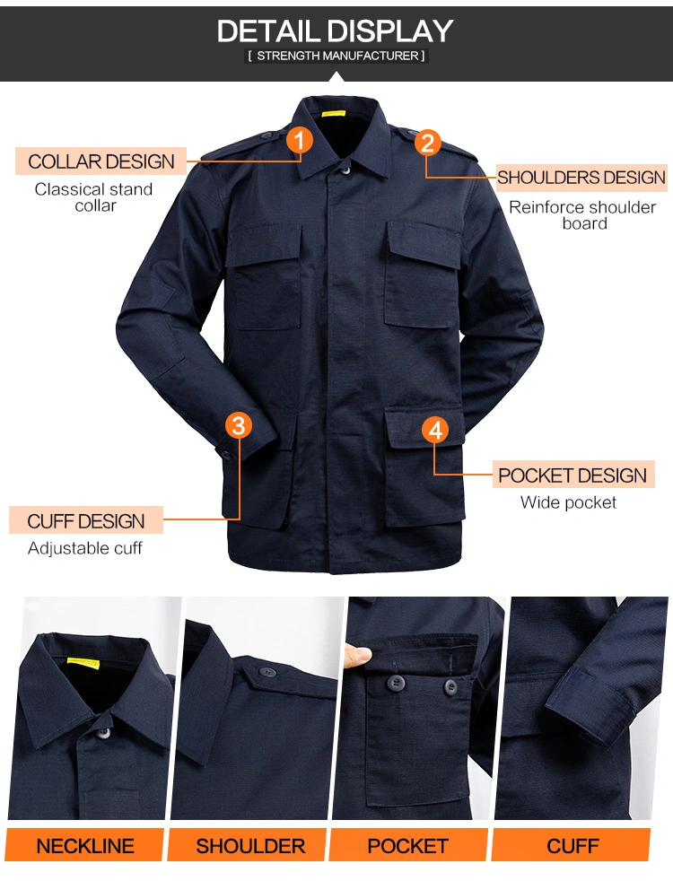 in-Stock Navy Blue Camouflage Bdu Us Military Style Battle Dress Uniform Bdu