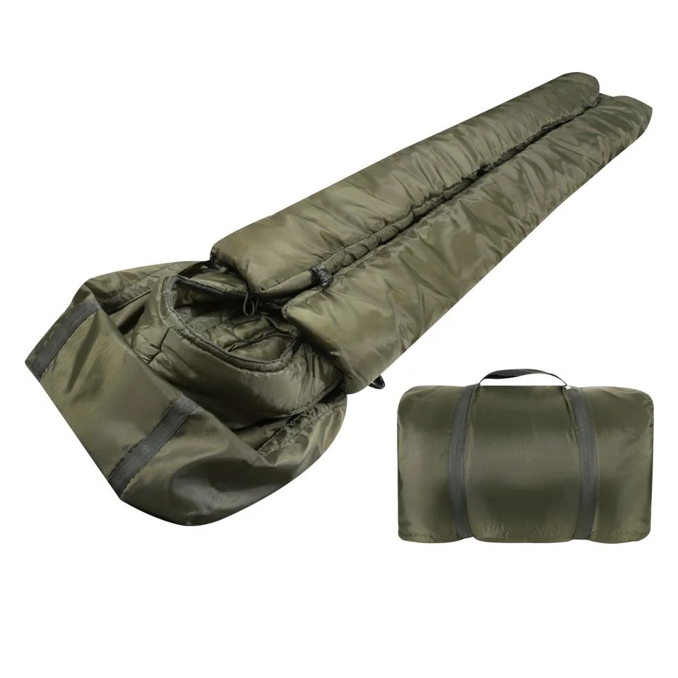 Outdoor Camping Waterproof 210t Lightweight Camping Green Combat Training Tactical Sleeping Bag