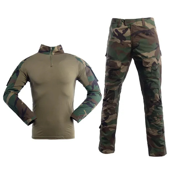 Lupu Lp7002 Outdoor Tactics Long Sleeve Frog Suit Set Hunting Black Wear