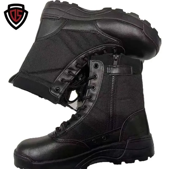 Double Safe Tactical Safety Hiking Leather Rubber Sole Jungle Desert Tactical Boot 