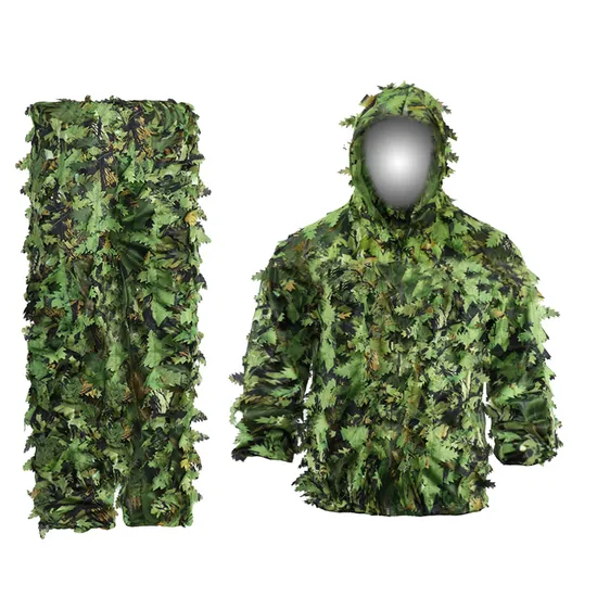 Outdoor Camouflage Clothing Camo Sniper Hunting Blind Ghillie Poncho Tactical Ghillie Suit 